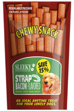 Load image into Gallery viewer, Sleeky Chewy Snack Straps - Bacon