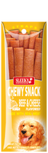 Load image into Gallery viewer, Sleeky Chewy Snack Straps - Beef &amp; Cheese