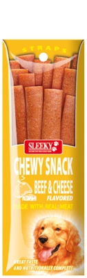 Sleeky Chewy Snack Straps - Beef & Cheese